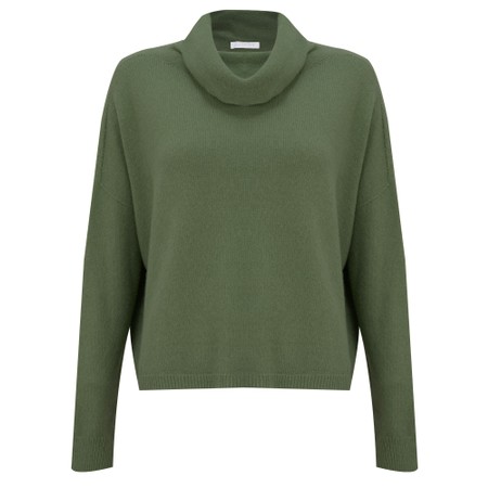 Amazing Woman Jannie Sage Green Supersoft Cowl Boxy Knit - Green