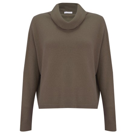Amazing Woman Jannie Slate  Supersoft Cowl Boxy Knit - Grey