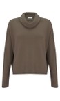 Amazing Woman Slate  Jannie Slate  Supersoft Cowl Boxy Knit  