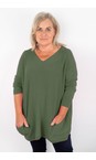 Amazing Woman Sage Green Caryf X Sage Green Round Neck Oversized Jumper  