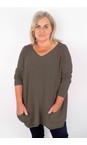 Amazing Woman Slate  Caryf X Slate Round Neck Oversized Jumper  