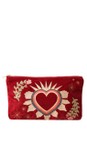 Elizabeth Scarlett Rouge Enchanted Heart Velvet Everyday Pouch  