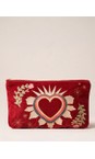 Elizabeth Scarlett Rouge Enchanted Heart Velvet Everyday Pouch  