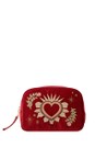 Elizabeth Scarlett Rouge Enchanted Heart Velvet Makeup Bag  