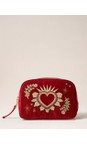 Elizabeth Scarlett Rouge Enchanted Heart Velvet Makeup Bag  