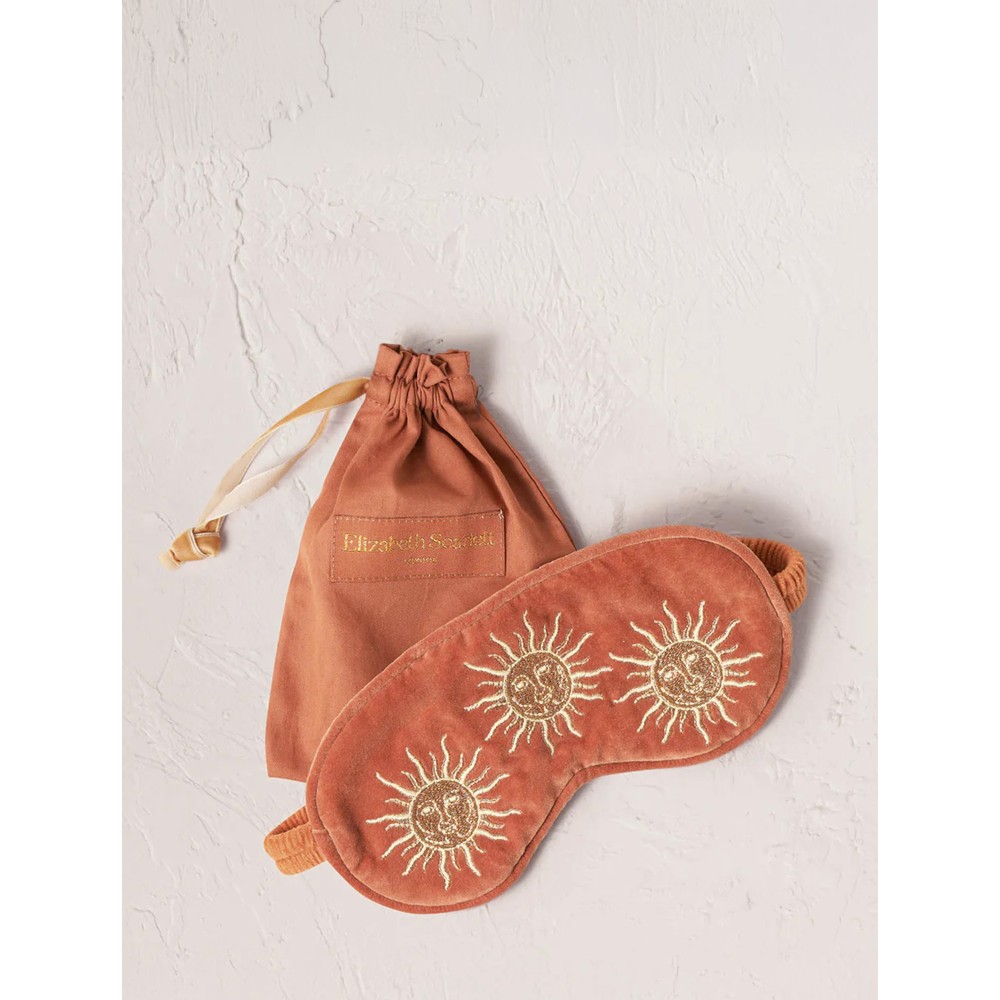 Elizabeth Scarlett Sun Goddess Velvet Eye Mask Rust