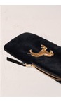 Elizabeth Scarlett Charcoal Wild Horses Velvet Glasses Case  