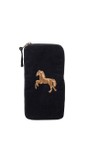 Elizabeth Scarlett Charcoal Wild Horses Velvet Glasses Case  