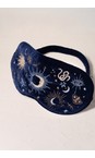 Elizabeth Scarlett Navy Boho Mysticism Navy Velvet Eye Mask  