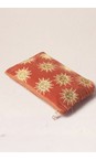 Elizabeth Scarlett Rust Sun Goddess Rust Velvet Everyday Pouch  
