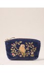 Elizabeth Scarlett Indigo Tree Of Life Indigo Velvet Coin Purse  
