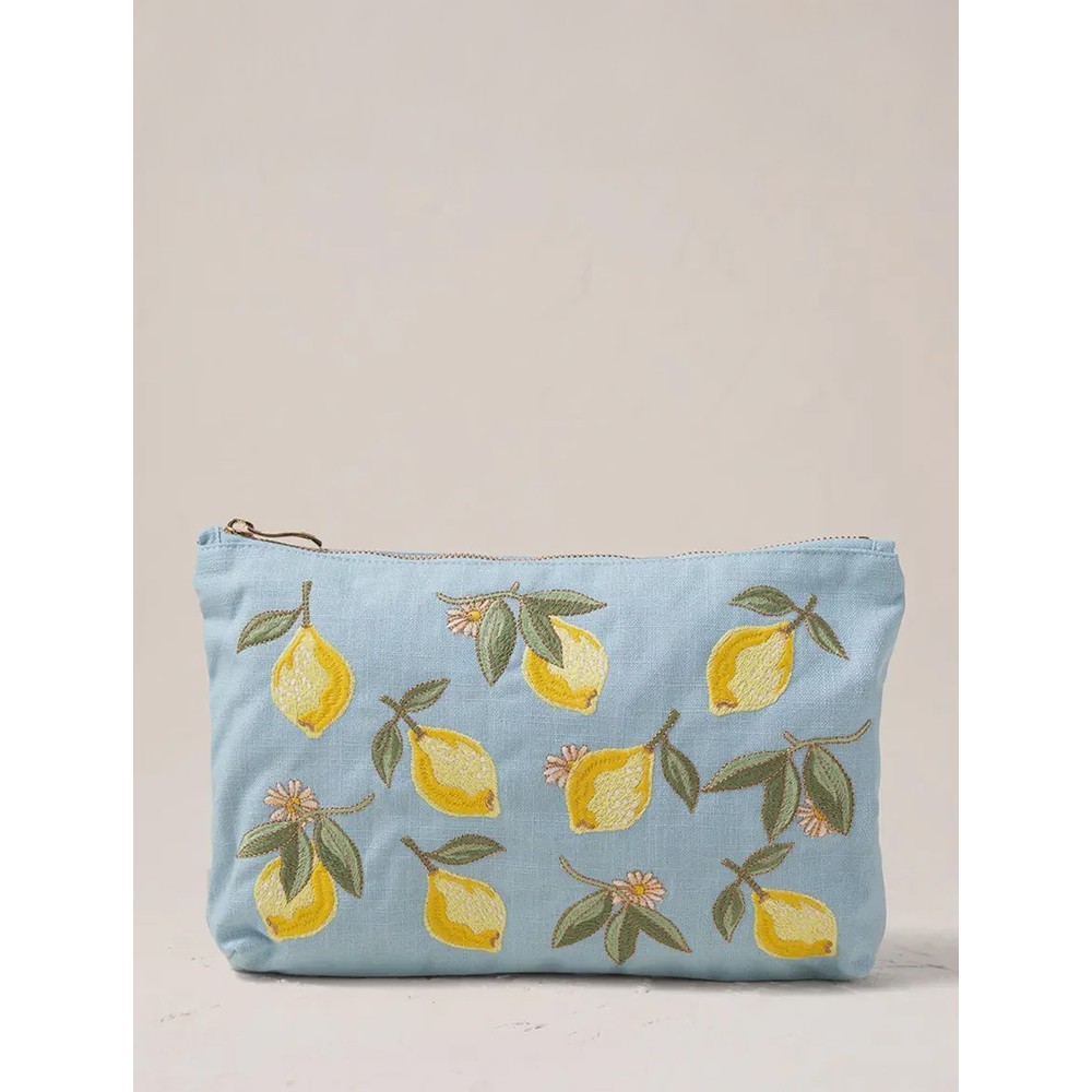Elizabeth Scarlett Lemon Blossom Everyday Pouch French Blue