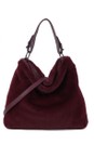 Gemini Label Bags Wine Hebe Wine Faux Fur Tote Bag  