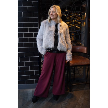 Masai Clothing MaPirista Tawny Port Wide Leg Trouser - Purple