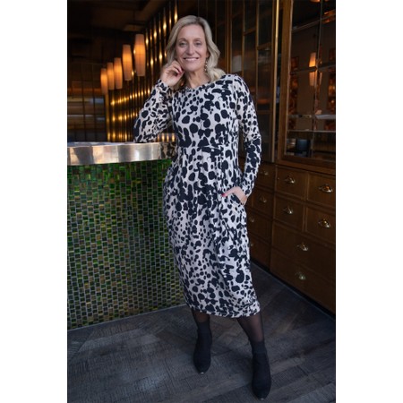 Masai Clothing MaNamo Animal Print Dress - Brown