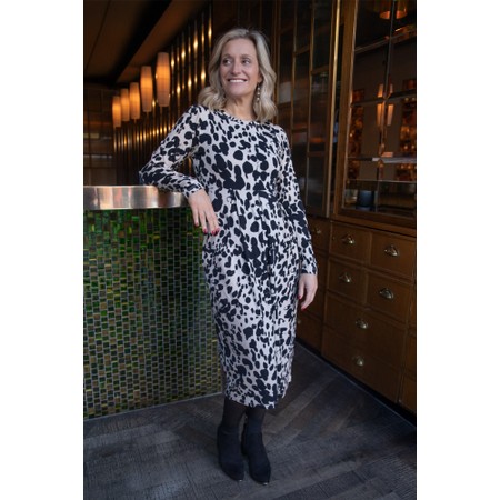 Masai Clothing MaNamo Animal Print Dress - Brown