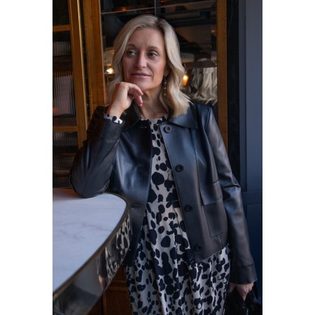 Robell Hilda Faux Leather Jacket - Black