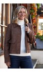 Robell Almond 18 Hilda Almond Faux Suede Jacket  