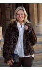 RINO AND PELLE Leopard Vie Leopard Faux Fur Jacket  