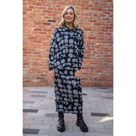 Sahara Textured Brushed Spot Tube Skirt - Blue