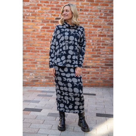 Sahara Textured Brushed Spot Boxy Top - Blue