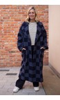 Sahara Night / Dove Checkerboard Wool Coat  