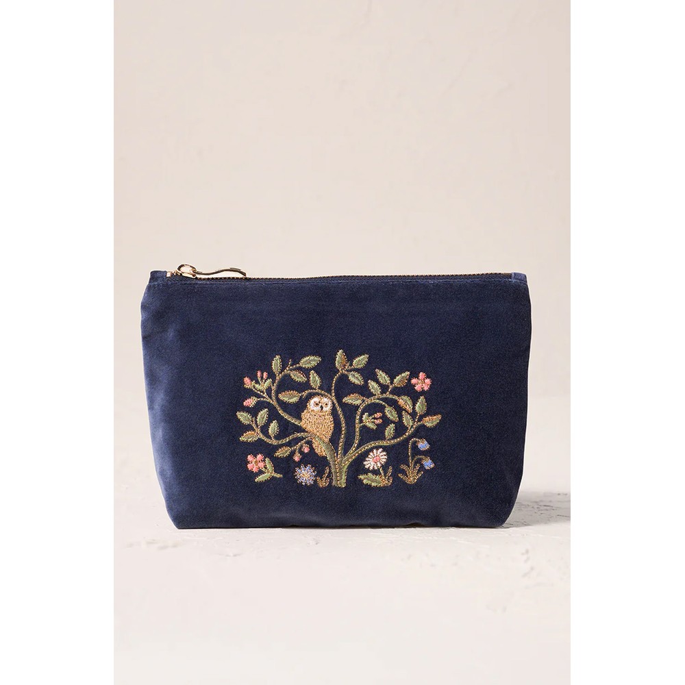 Elizabeth Scarlett Tree Of Life Mini Pouch Indigo