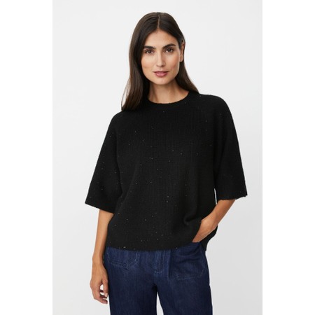 Masai Clothing MaFarinna Black Sequin Knit Top - Black