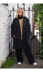 Henriette Steffensen Soft Black Soft Black Double Fleece Coat  