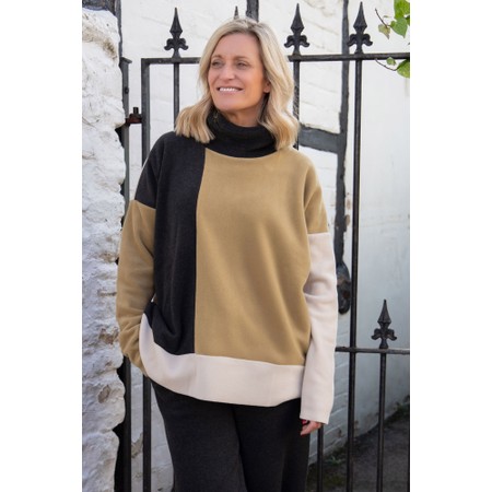 Henriette Steffensen High Neck Patch Fleece Sweater - Green