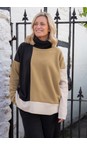Henriette Steffensen Olive / Soft Black / Kit High Neck Patch Fleece Sweater  