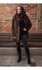 RINO AND PELLE Leopard Nonna Leopard Print Faux Fur Coat  