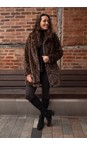 RINO AND PELLE Leopard Nonna Leopard Print Faux Fur Coat  