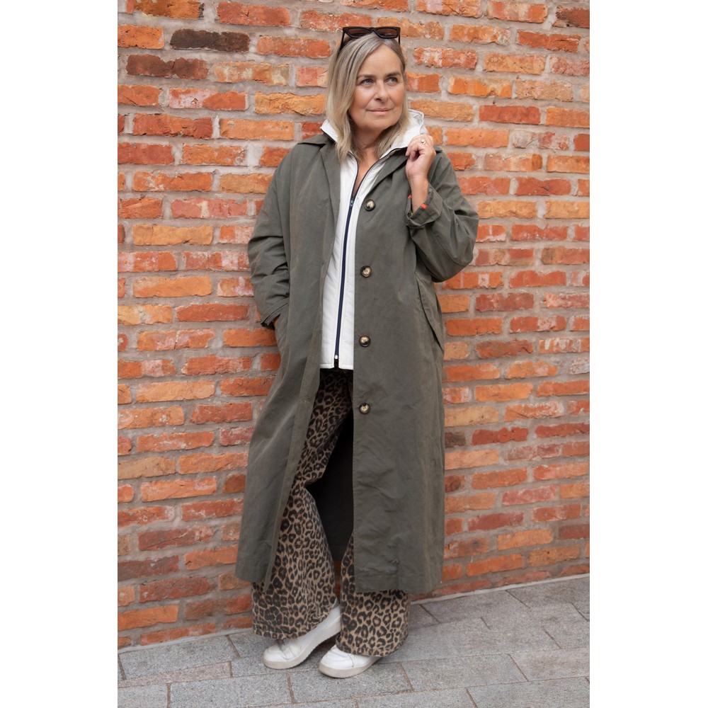 Pret Pour Partir Alma Kaki Cor Water Repellent Coat Kaki