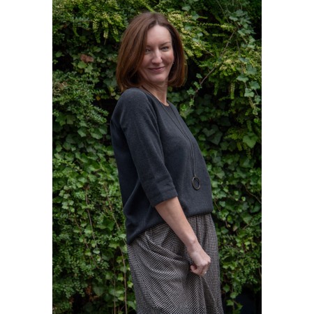 Henriette Steffensen Bluser Fleece Soft Black Blouse With Pendant - Black