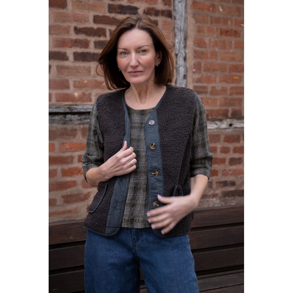 Thing Danica Herb Structured Check Top Herb