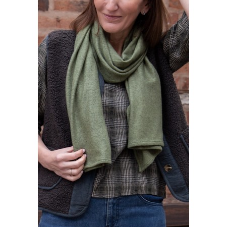 Thing Wiley Herb Long Soft Knit Scarf - Green