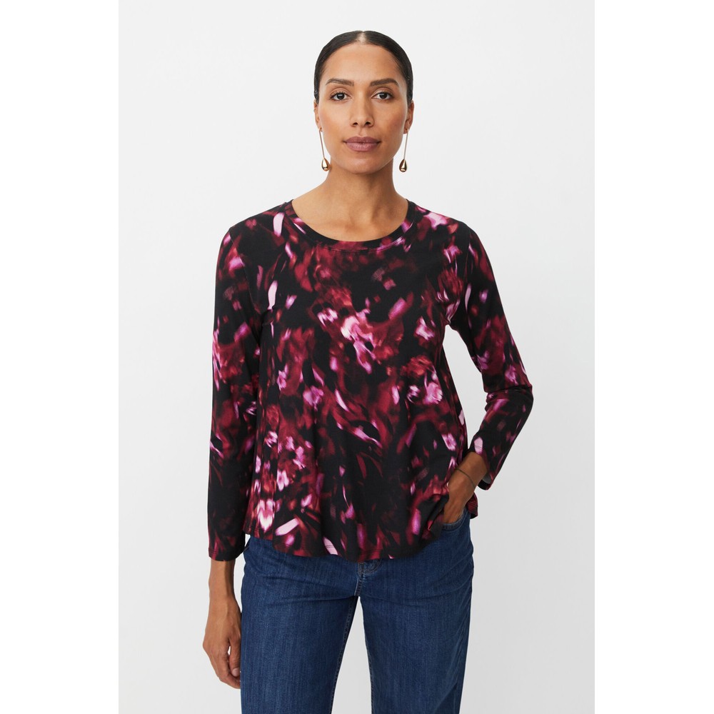 Masai Clothing MaBadisna Tawny Port Print Top Tawny Port