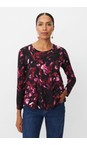 Masai Clothing Tawny Port MaBadisna Tawny Port Print Top  