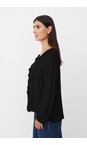 Masai Clothing Black  MaBeauna Ruffle Top  