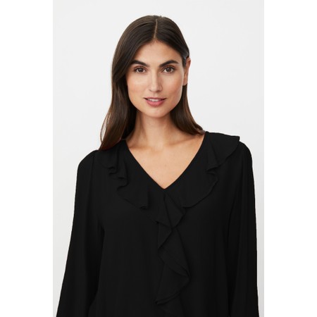 Masai Clothing MaBeauna Ruffle Top - Black