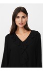 Masai Clothing Black  MaBeauna Ruffle Top  
