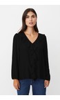 Masai Clothing Black  MaBeauna Ruffle Top  