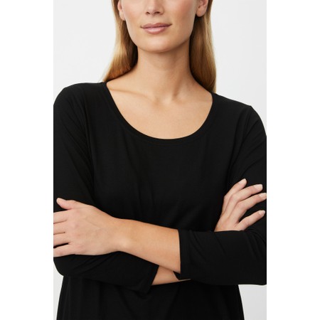 Masai Clothing MaCecille Black Solid Jersey Top - Black