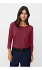 Masai Clothing Tawny Port MaCecille Tawny Port Solid Jersey Top  