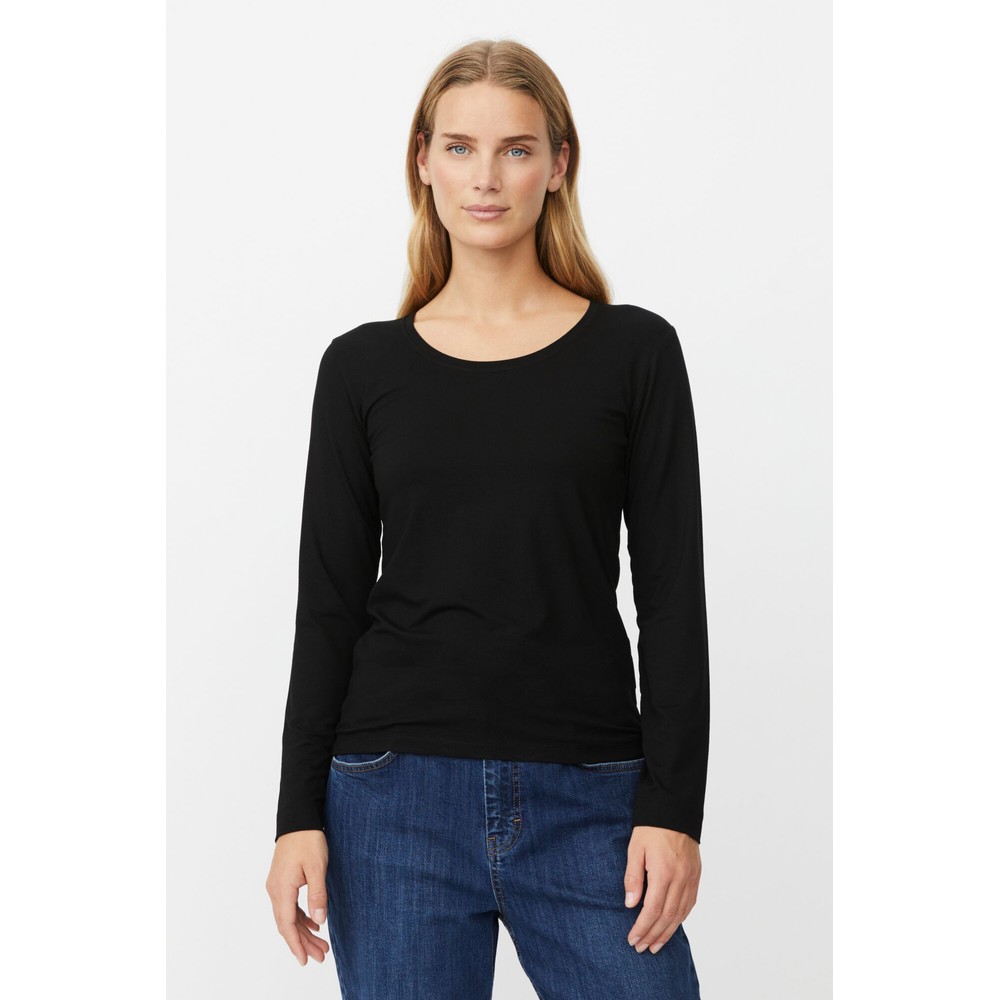 Masai Clothing MaCreama Jersey Basic Top Black 