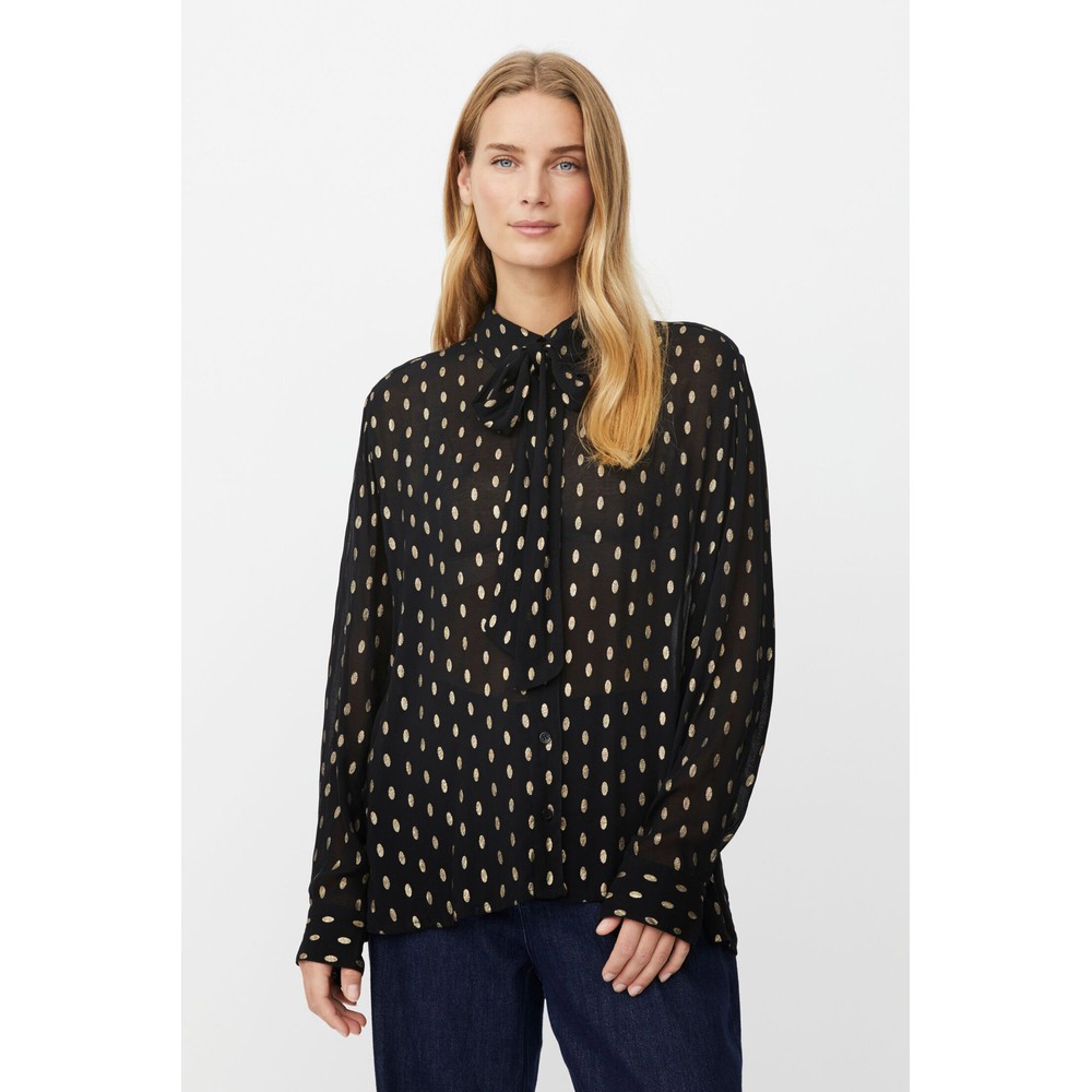 Masai Clothing MaInoria Foil Print Shirt Black 