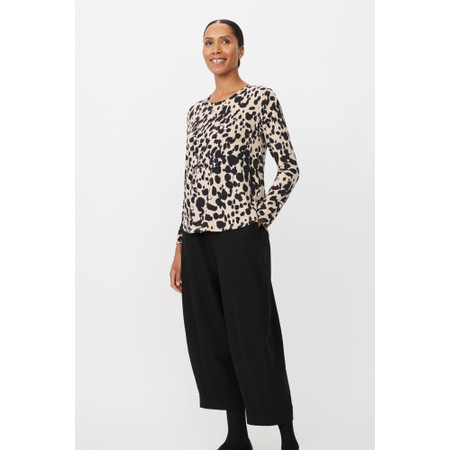 Masai Clothing MaPyrella Black Soft Wide-Leg Cropped Trousers - Black