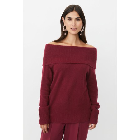 Masai Clothing MaFloraia Tawny Port Cashmere Touch Knit Top - Purple