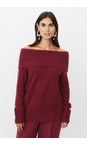 Masai Clothing Tawny Port MaFloraia Tawny Port Cashmere Touch Knit Top  